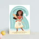 "Disney's Moana Make Way, Make Way" - Children's Birthday Party Invitations in Shell by Itsy Belle Studio - Front
