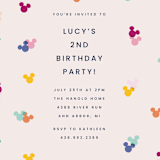"Disney's Mickey Confetti" - Children's Birthday Party Invitations in Bold by Ellen Schlegelmilch - Detail