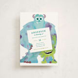 "Disney and Pixar's Monster's Inc Party" - Children's Birthday Party Invitations in Marshmallow by Holly Whitcomb - Front