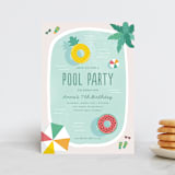 "Splish Splash" - Children's Birthday Party Invitations in Pineapple by Annie Holmquist - Front