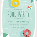 "Splish Splash" - Children's Birthday Party Invitations in Pineapple by Annie Holmquist - Detail