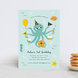 "Underwater fun" - Children's Birthday Party Invitations in Sea by Annie Holmquist - Front