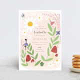 "Fairies" - Children's Birthday Party Invitations in Rose by Hudson meet Rose - Front