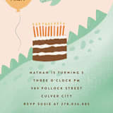 "bronto" - Children's Birthday Party Invitations in Avocado by chocomocacino - Detail