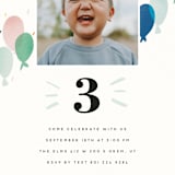 "balloon overlay" - Children's Birthday Party Invitations in Sea by Stephanie Hawkes - Detail