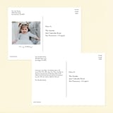 "Hats Off" - Children's Birthday Party Invitations in Sugar by Christie Garcia - Back of Card Options
