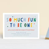 "One is So Fun" - Children's Birthday Party Invitations in Dino by Ashlee Townsend - Front