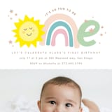 "so fun to be one" - Children's Birthday Party Invitations in Rainbow by Creo Study - Detail