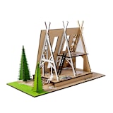"Evergreen Cabin Model Building Kit" - Arts and Crafts in multicolorassorted-colors by Stix Brix
