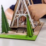 "Evergreen Cabin Model Building Kit" - Arts and Crafts in multicolorassorted-colors by Stix Brix