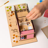 "Beach Hut Model Building Kit" - Arts and Crafts in multicolorassorted-colors by Stix Brix