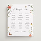 "Fleur" - Custom Seating Charts in Verona Sunset by Sarah Knight - Front