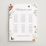 "Fleur" - Custom Seating Charts in Verona Sunset by Sarah Knight - Front