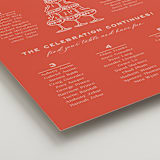 "Racquet" - Custom Seating Charts in Verona Sunset by Megan Davis - Detail