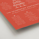 "Racquet" - Custom Seating Charts in Verona Sunset by Megan Davis - Detail