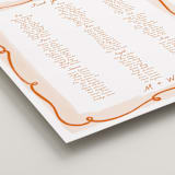 "Giardino" - Custom Seating Charts in Flame by Pati Cascino - Detail