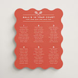 "Racquet" - Custom Seating Charts in Verona Sunset by Megan Davis - Front