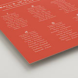 "Racquet" - Custom Seating Charts in Verona Sunset by Megan Davis - Detail