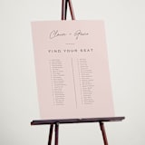 "Chic Names" - Custom Seating Charts in Blush by Carolyn MacLaren - In Use