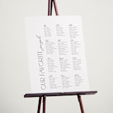 "Modern" - Custom Seating Charts in Silk by Hudson meet Rose - In Use