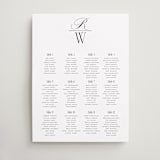 "Initial" - Custom Seating Charts in Silk by Hudson meet Rose - Front