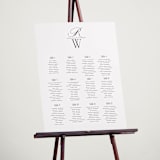 "Initial" - Custom Seating Charts in Silk by Hudson meet Rose - In Use