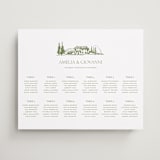 "Vineyard Elegance" - Custom Seating Charts in Olive by Lucrecia Caporale - Front