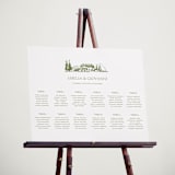 "Vineyard Elegance" - Custom Seating Charts in Olive by Lucrecia Caporale - In Use