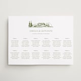 "Vineyard Elegance" - Custom Seating Charts in Olive by Lucrecia Caporale - Front