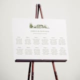 "Vineyard Elegance" - Custom Seating Charts in Olive by Lucrecia Caporale - In Use