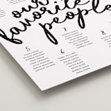 "Marlowe" - Custom Seating Charts in Tuxedo by Kelly Watkins - Detail