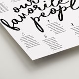 "Marlowe" - Custom Seating Charts in Tuxedo by Kelly Watkins - Detail