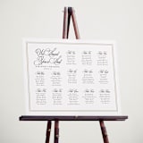 "Traditionalist" - Custom Seating Charts in Snow by Sarah Brown - In Use