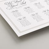 "Traditionalist" - Custom Seating Charts in Snow by Sarah Brown - Detail