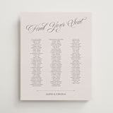 "Mirin" - Custom Seating Charts in Linen by Kate Ahn - Front