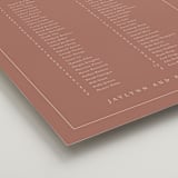 "Warm affection" - Custom Seating Charts in Dusty Rose by Stacey Meacham - Detail