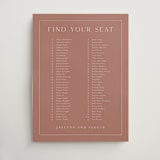 "Warm affection" - Custom Seating Charts in Dusty Rose by Stacey Meacham - Front