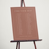 "Warm affection" - Custom Seating Charts in Dusty Rose by Stacey Meacham - In Use