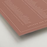 "Warm affection" - Custom Seating Charts in Dusty Rose by Stacey Meacham - Detail