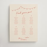 "Party On!" - Custom Seating Charts in Sangria Spark by Zove Ahhh - Front