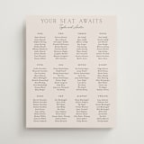 "In Love" - Custom Seating Charts in Linen by Vanessa Doyle - Front