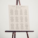 "In Love" - Custom Seating Charts in Linen by Vanessa Doyle - In Use