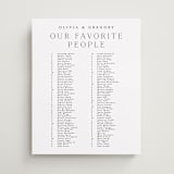 "Classy Type" - Custom Seating Charts in Lily by Hooray Creative - Front