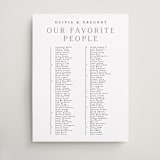 "Classy Type" - Custom Seating Charts in Lily by Hooray Creative - Front