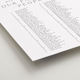 "Classy Type" - Custom Seating Charts in Lily by Hooray Creative - Detail