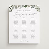 "Classic Love" - Custom Seating Charts in Vanilla by Susan Moyal - Front