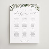 "Classic Love" - Custom Seating Charts in Vanilla by Susan Moyal - Front