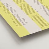"Campania" - Custom Seating Charts in Limone by Megan Davis - Detail