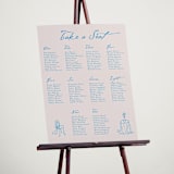 "Handdrawn little things" - Custom Seating Charts in Sky Whispers by Cass Loh - In Use