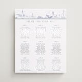 "Coastal Toile" - Custom Seating Charts in Periwinkle by Jenna Holcomb - Front
